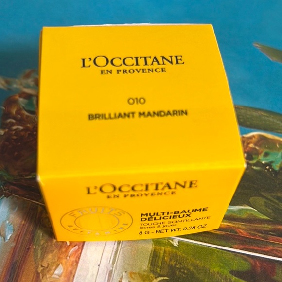 L’OCCITANE Brilliant Mandarin Shimmery Multi-Balm 8g for lips & Cheeks NIB - Picture 4 of 8